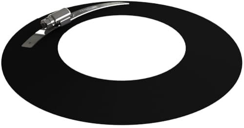 Pelletofen Wandrosette, Durchmesser 100 mm schwarz