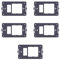 CONFEZIONE DA 5 SUPPORTI A 2 MODULI SINGOLO E SCHUKO UNEL, PER CASSETTA SCATOLA 503, PER PLACCA A 2 POSTI, COMPATIBILE CON BTICINO MAGIC, SERIE TONDO', SERIE CIVILE, MASCHERINA