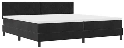 vidaXL Taschenfederbettmatratze Schwarz Samt Schaum Abnehmbarer Bezug 100X200 cm Weiche Bequemlichkeit Schlafzimmerzubehör Möbel Schoner Topper Erholsamer Schlaf Qualität Komfortabel