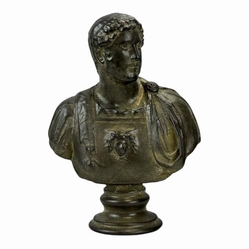 Hadrian Römische Kaiserbüste Skulptur – Museum Replik | Handgefertigter griechischer Moldano Steinguss | Klassische römische Kunst - 19,1 cm
