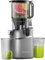 AMZCHEF Entsafter Slow Juicer - Entsafter Gemüse und Obst Testsieger für ganze Früchte, XXL 145mm Öffnung, BPA-frei mit Rezeptbuch - 2L Behälter, Dreifachfilter, Grau