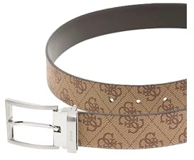 GUESS Gürtel Milano Adjustable & Reversible Belt H35 W105 Beige Brown braun kürzbar