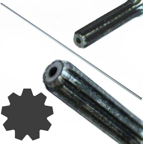 Terra Ricambi – Asta di Trasmissione per Decespugliatore 153 cm Ø8 mm 9 Denti | Ricambio Agricolo Compatibile | Albero Interno in Acciaio Temprato per Motore e Testina Decespugliatore (9 DENTI)