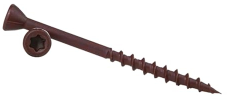 KVOTA Terrassenschrauben 4,2 x 55/28 mm – Torx T20, Senkkopf, C4-Korrosionsschutz, braun, gehärteter Stahl – für Terrassendielen & Fassaden – 250 Stück