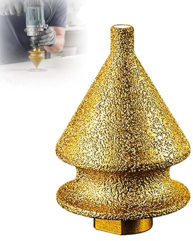 Diamond Chamfering Bit for Angle Grinder, 0-2 Diamond Cone Tile Bit, Stone Polishing Tool Angle Grinder Attachment for Tile Ceramic Beveling Holes Trimming (50MM)