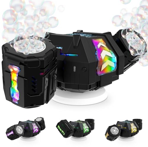 cossy Machine à bulles rechargeable pour enfants, souffleur à bulles portable avec télécommande, noir