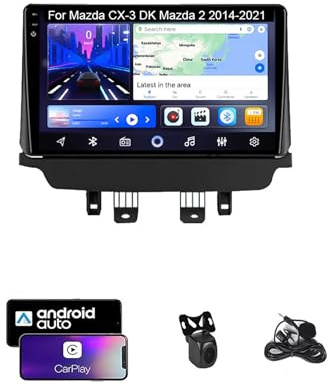 Android 15.0 Autoradio 2 Din Stereo Per Mazda CX-3 DK Mazda 2 2014-2021 GPS Navigation 9 Pollici Cartablet Lettore DVD Multimediale FM BT Receiver Con Carplay 4G 5G WiFi DSP SWC(H200)