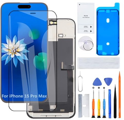 H&LYCYJ Display Bildschirm für iPhone 15 Pro Max A2849 A3105 | Werkzeugsatz tragen，HD Display，Bildschirm ersetzen，für Modelle:A2849 A3105 A3106 A3108