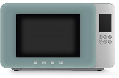 Smeg, Forno a Microonde con Grill MOC01EGMEU, 4 Funzioni e 18 Programmi Automatici, Tecnologia Inverter, Sistema di Chiusura Soft Close, Accessorio Griglia Incluso, 1900 W, Verde Smeraldo Opaco