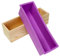 Wooden Box+Silicone Mold Rectangle Handmade Soap Moulds - Homemade 42oz Soap for Making Supplies,Making Soap, Candles and Cakes(Purple)