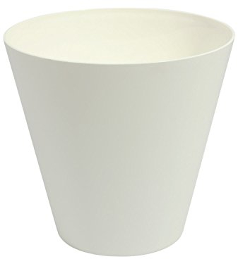 Maceta blanca de 25 cm de diámetro serie TUBUS