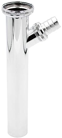 Stabilo-Sanitaer Siphon Verstellrohr DN 32 x 200 mm Messing verchromt Tauchrohr Bördelrohr