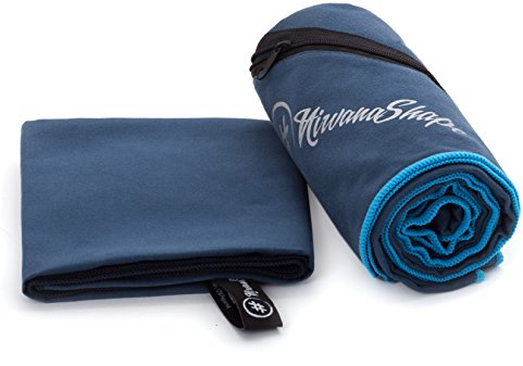 NirvanaShape Mikrofaser Handtuch, Microfaser Handtücher leicht, kompakt als Badetuch, Reisehandtuch, Strandtuch, Sporthandtuch, 2er Set XL+S 200 x 100 + 60 x 40 cm