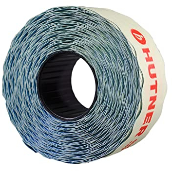 10 Rollen Preisetiketten 26x12 hell-blau permanent | 15.000 Etiketten | Preisauszeichner Etiketten | Auszeichner Etiketten | HUTNER