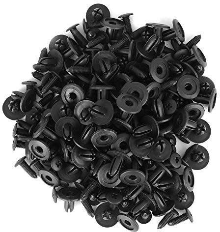 KIMISS 100 pièces Rivets en Plastique de Voiture Garde-boue de Fixation de Diamètre de trou de 6mm Clip de Goupille pour Pare-chocs AP