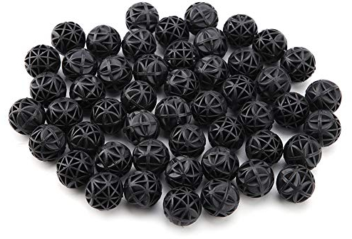 50 Stücke Bio Filterbälle Filtermedium BalanceBalls Bio Poröse Filter Biochemische Ball, reduziert Anzahl Wasserwechsel, Filtermaterial für EX Außenfilter (16mm)