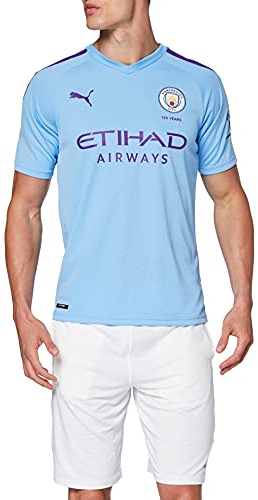 PUMA Herren MCFC Home Shirt Replica De Bruyne Print Trikot, Team Light Blue/Tillandsia Purple, XL
