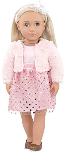 Our Generation – 46 cm Puppe – Realistische Blaue Augen & langes Blondes Haar – Rosa Kleid Outfit – Fantasiespiel – Spielzeug für Kinder ab 3 Jahren – Millie