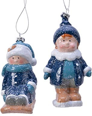 Christmas Decorations Weihnachtsfiguren Blau Kunststoff, 1 Stück Sortiert Kinder