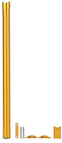 Natruss Fahrradsattelstütze 33.9x600 Mountainbike Sattelstütze verlängern Aluminiumlegierung Klappfahrradzubehör(Gold)