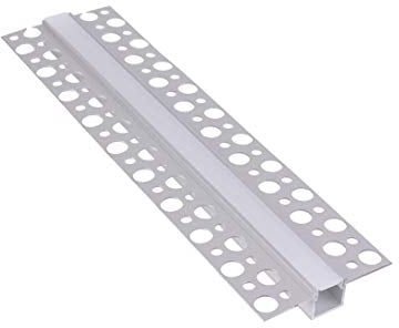 2m LED Trockenbauprofil Alu Profil Einputz EINBAU-T (180) für Led Streifen inkl. Abdeckung (2m + Abdeckung klar)