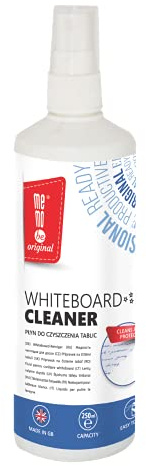 Memobe Reiniger für Schreibtafeln - Whiteboard-Reinigungsspray - Reinigungsflüssigkeit - Marker Entfernen - Flüssigreiniger für Trocken Abwischbare Whiteboards - Whiteboard Cleaner - 250 ml