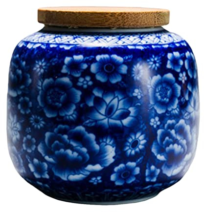 Cabilock Kerntyp Keramischer Teedose Mit Holzdeckel Luftdicht Für Aufbewahrung Von Losem Tee Und Lebensmitteln Stilvolles Design Für Ihr Zuhause