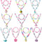 Pinkgarden Kinderschmuck für Mädchen 10 Sätze Kleinkind Kinder Halskette Armband Geldbörse für Mädchen Spielen Schmuck für kleine Mädchen Kinder verkleiden sich Modeschmuck
