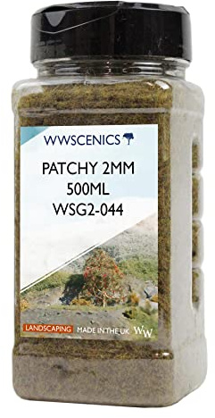 WWS War World Scenics WWScenics | 2mm Uneinheitliche Statische Grasfasern | 500ml | WSG2-044 | Streugras für Modellbahn und Modellbau