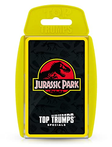 Top Trumps Jurassic Park Specials Kartenspiel, Reise durch Isla Nublar und Spiel mit Dr. Malcolm, Donald Gennaro, Eric Kirby und Alan Grant, pädagogisches Geschenk und Spielzeug für Jungen und Mädchen