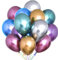 Luftballons Metallic Bunt Helium, Ballon Bunte in 6 Metallicfarben, Partyballon Deko Bunte Glänzende Mehrfarbige Latexballons Dekoration fur Geburtstags – 50 Stück
