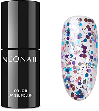 NEONAIL CRAZY IN DOTS Transparent Nail Polish Maxi Confetti 7.2 ml