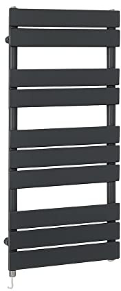 Milano Lustro 600W Anthracite Flat Panel Electric Heated Towel Rail - 975mm x 450mm