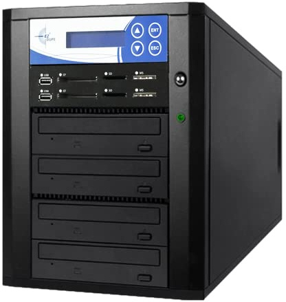 EZ DUPE Media Mirror Plus-Duplizierer– 1:3 Flash-Speichergerät (USB SD CF MS) und Disc (DVD CD)-Kopierer