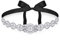 Geosar Strass Hochzeit Taillengürtel Strassgürtel Brautgürtel (Schwarz, Silber)