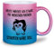glitzertassen.de® | Heute möchte ich etwas mit Menschen machen | Tasse mit Glitzer | Geschenkidee | Pinguin | Roséblau