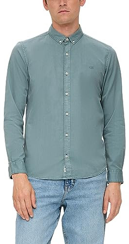 s.Oliver Q/S by Herren Hemd Langarm Blue Green XL
