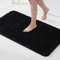 MIULEE Badematte Weiche Badteppich rutschfest Badvorleger Fußmatte Badzimmermatte Bettvorleger Flauschig Teppich Badezimmerteppich Duschmatte für Bade & Wohnzimmer Schlafzimmer 70x120 cm Schwarz