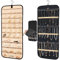 Oudizz Penderie penderie bijoux rangement rack - Collier boucles d'oreilles avec housse anti - poussière et crochet en métal pivotant rangement rack - bijoux rangement présentoir 1pc, grand, noir