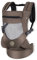 Porte-bébé ergonomique 3D Mesh super duveteux, enveloppant/respirant. 4 positions avec capuche amovible/réglable, de 4 mois à 18 kg. 100% coton (Marron)