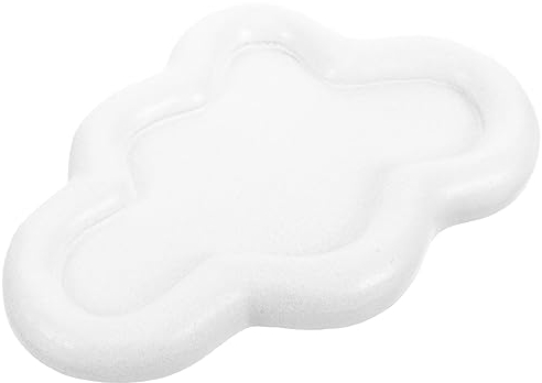 Cloud Shape Jewelry Tray, White Resin Trinket Dish, Decorative Plate for Rings, Earrings, Keys, Home Decor, Photography Prop