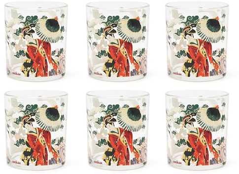 Excelsa Kimono Set 6 Bicchieri, Vetro, Capacità 250 Ml.