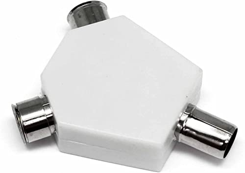 Mr. Gadget's Solutions 2 Way Tv Aerial Adapter Coax/Coaxial Splitter/Y Adaptor Ariel Dual Converter