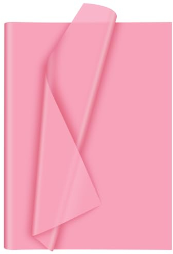 Morcheiong 60 Blatt rosa Seidenpapier Kunst Geschenkverpackung Seidenpapier Bulk Geschenkverpackung für DIY Kunst Handwerk Blumen Geburtstag Valentinstag Hochzeit Party Festival (50 x 37 cm)