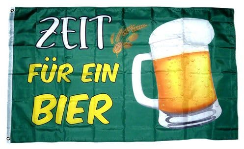 Fahne/Flagge Zeit für ein Bier 90 x 150 cm