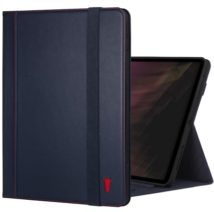 TORRO Lederhülle kompatibel mit iPad Pro 13 - Echtleder iPad Pro 13 2024 Hülle mit Standfunktion und Apple Pencil-Konnektivität (Marineblau)