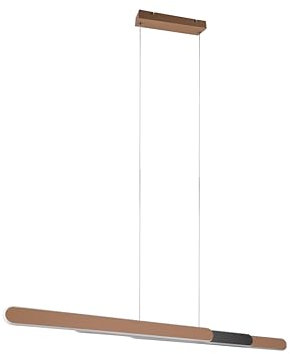 lightling LED Pendellampe Helmut, Lichtfarbe einstellbar, Höhe anpassbar, Breite verstellbar, Up and down Beleuchtung, 4-fach Touch, Höhe 150 cm, Breite 130 cm, Metall, coffee