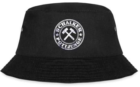 Spreadshirt Schalker Pottjunge | Ruhrpott Geschenke | Pottliebe Fischerhut, S/M (Caps), Schwarz