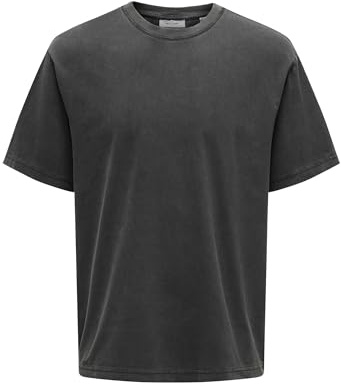Only & Sons Herren Onsdistress RLX Tee T-Shirt, Schwarz, L EU