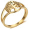 BOBIJOO Jewelry - Bague Femme Arbre de Vie Discret Acier Inoxydable Doré Or - 58 (8 US)